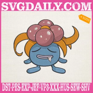Gloom Pokemon Embroidery Design