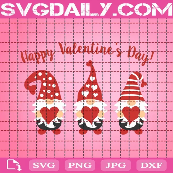 Gnomes Happy Valentines Day Svg
