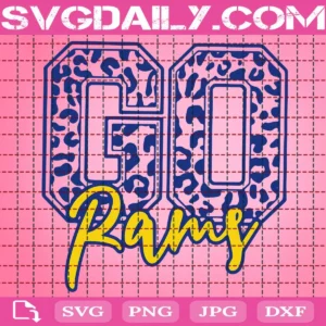 Go Rams Svg, Go Rams Leopard Svg