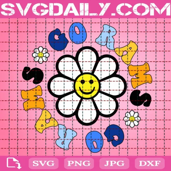 Go Rams Svg, La Rams Retro Daisy Smiley Face Svg