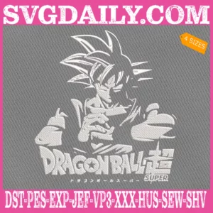 Goku Dragon Ball Super Embroidery Design