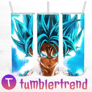Goku Super Saiyan Blue 20oz Tumbler Skinny