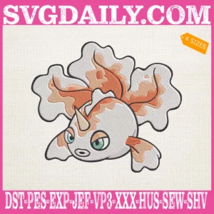 Goldeen Pokemon Embroidery Design