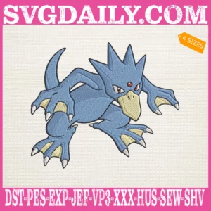 Golduck Pokemon Embroidery Design