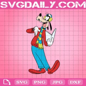 Goofy Svg, Goofy Read Postcard Svg