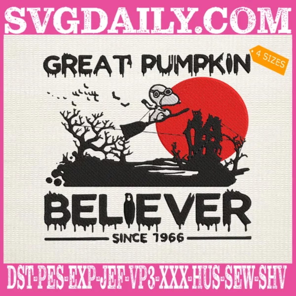 Great Pumpkin Believer Since 1966 Embroidery Files