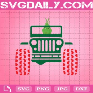 Grinch Drive Jeep Car Svg