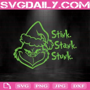 Grinch Face Stink Stank Stunk Svg