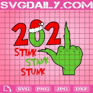 Grinch Middle Finger Svg