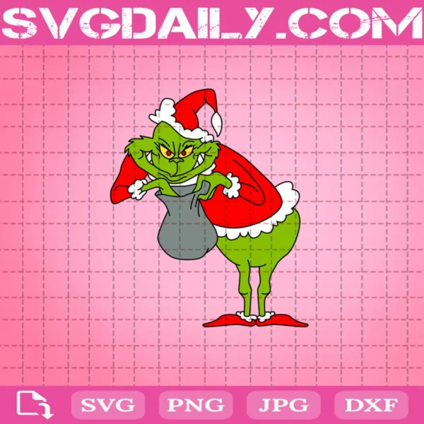Grinch Santa Claus Svg