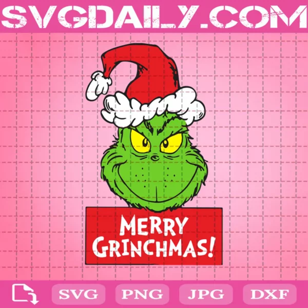 Grinch Santa Merry Grinchmas Svg