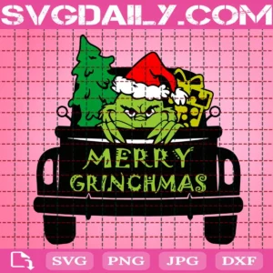 Grinch Svg, Christmas Truck Svg