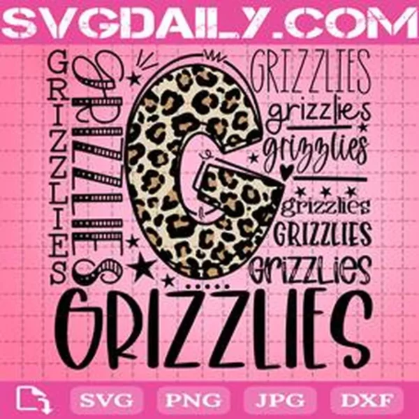 Grizzlies Svg, Typography Svg