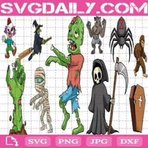 Halloween Cartoon Bundle Svg Free