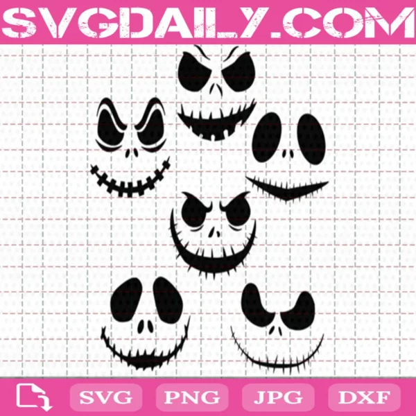 Halloween Ghost Face Bundle Svg Free