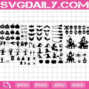 Halloween Pumpkin Faces Bundle Svg Free