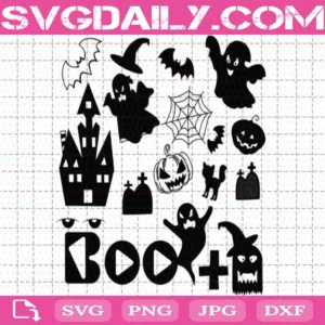 Halloween Pumpkin Ghost Bat Bundle Svg Free