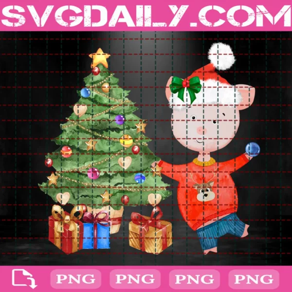 Happy Christmas Pig Png