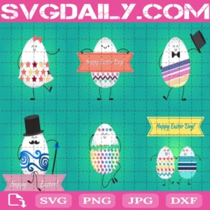 Happy Easter Eggs Bundle Svg Free