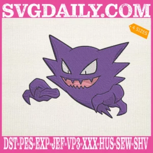 Haunter Pokemon Embroidery Design