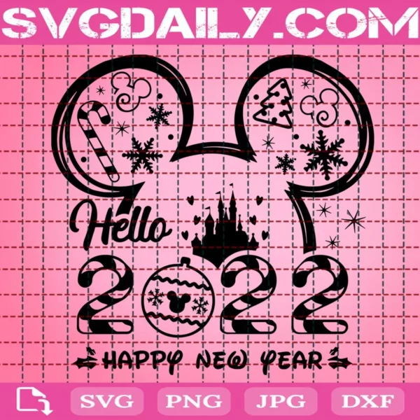 Hello 2022 Svg, Happy New Year Svg
