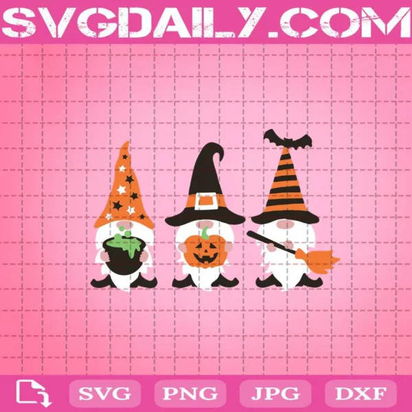 Hello Fall Gnomes Halloween Svg