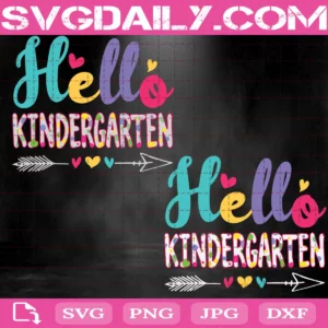 Hello Kindergarten Svg