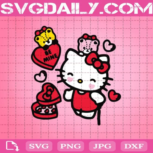 Hello Kitty Be Mine Candy Svg