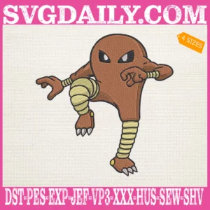 Hitmonlee Pokemon Embroidery Design