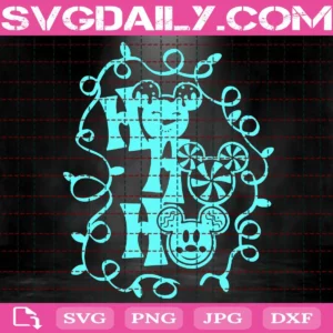 Ho Ho Ho Mickey Heads Svg