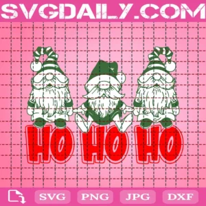 Ho Ho Ho Svg, Ho Ho Ho With Gnomies Svg