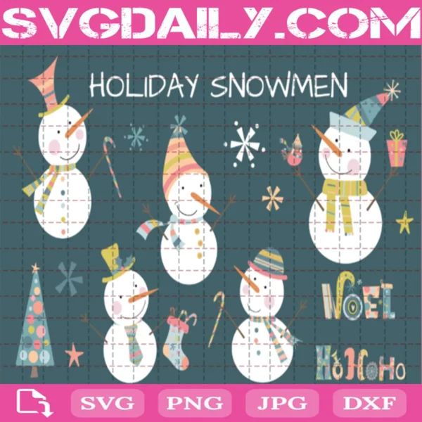 Holiday Snowman Svg Free Bundle