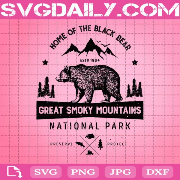 Home Of The Black Bear Svg