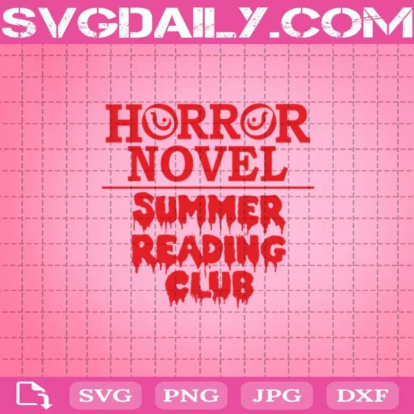 Horror Novel Summer Reading Club Svg