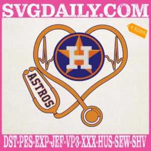 Houston Astros Nurse Stethoscope Embroidery Files