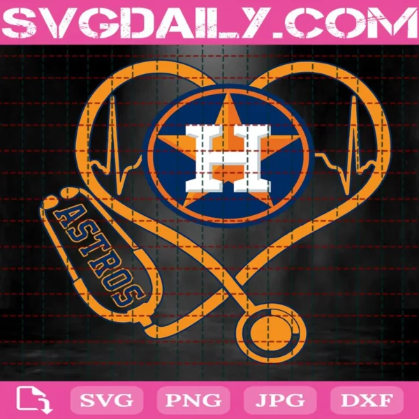 Houston Astros Nurse Stethoscope Svg