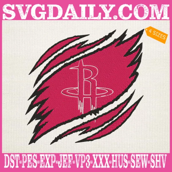 Houston Rockets Embroidery Design