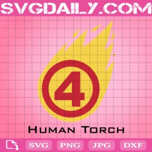 Human Torch Logo Svg
