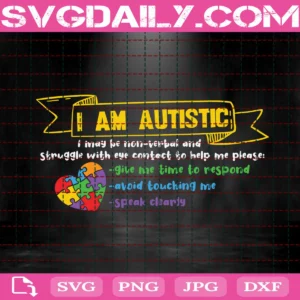 I Am Autistic Svg