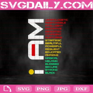 I Am Black History Month Svg