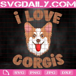 I Love Corgis Svg