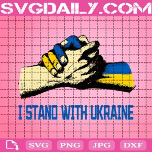 I Stand With Ukraine Shaking Hands Svg