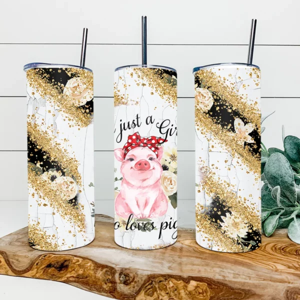 I'm Just A Girl Who Loves Pigs 20oz Tumbler Skinny