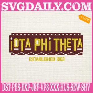 Iota Phi Theta Embroidery Files