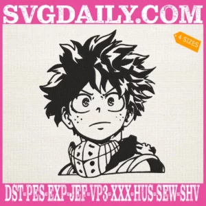 Izuku Midoriya Embroidery Design