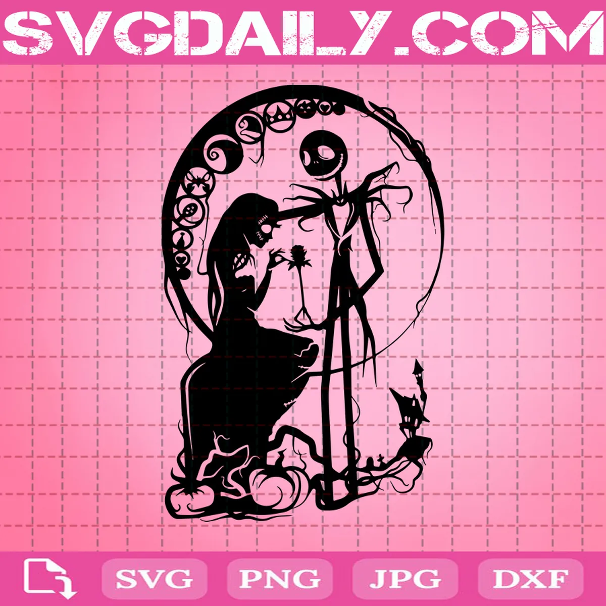 Jack and Sally The Nightmare Before Christmas svg