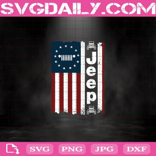 Jeep America Flag Svg