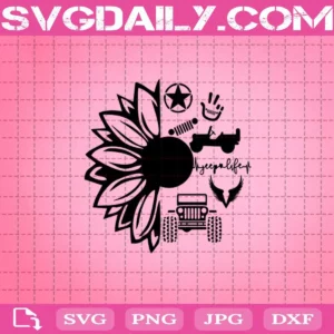 Jeep Sunflower Svg
