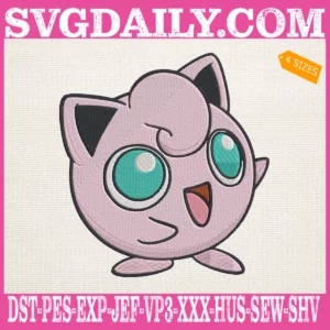 Jigglypuff Pokemon Embroidery Design