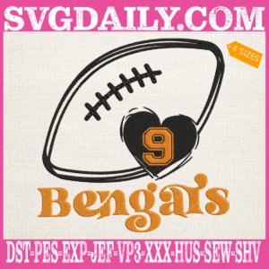 Joe Burrow Bengals Embroidery Files